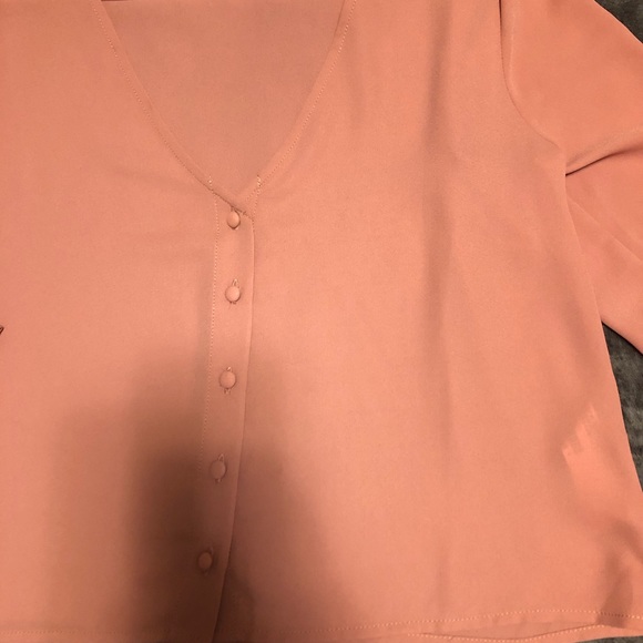 Peachy Pink Formal Blouse - Picture 2 of 2